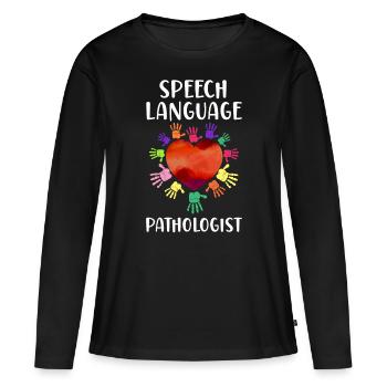 Speech Therapist Therapy Assistant - Frauen Premium Bio Langarmshirt - Schwarz - Vorne - Julia (174cm)