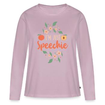 Speech Therapist Therapy Assistant - Women's Premium Organic Long Sleeve Shirt - dusky pink - Front - Julia (174cm)