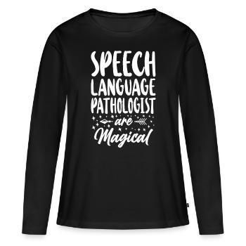 Speech Therapist Therapy Assistant - Frauen Premium Bio Langarmshirt - Schwarz - Vorne - Julia (174cm)