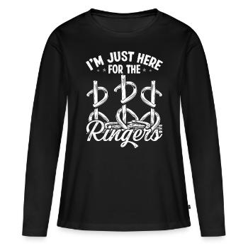 Horseshoe Pitching Im just here Ringers TosserHors - Frauen Premium Bio Langarmshirt - Schwarz - Vorne - Julia (174cm)