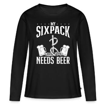 Horseshoe Pitching Sixpack Beer Drinking Tosser - Frauen Premium Bio Langarmshirt - Schwarz - Vorne - Julia (174cm)