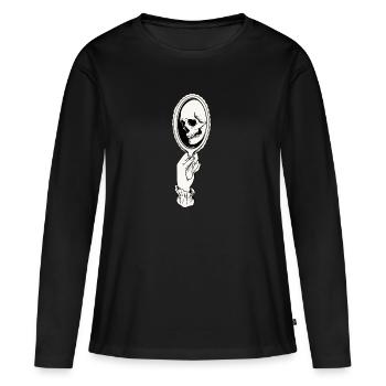 Gothique - T-shirt manches longues Premium bio Femme - noir - Devant - Julia (174cm)