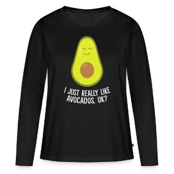 J’aime vraiment les avocats ok drôle d’avocate - T-shirt manches longues Premium bio Femme - noir - Devant - Julia (174cm)
