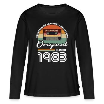 40th birthday born 1983 Original Classic 1983 - Women's Premium Organic Long Sleeve Shirt - black - Front - Julia (174cm)