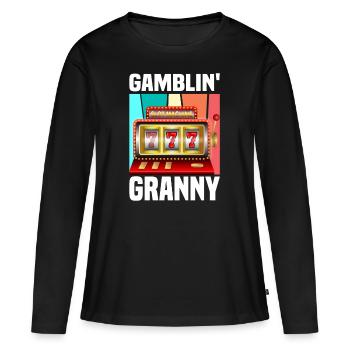 Kasino Glücksspiel Spielautomat Kartenspiel - Frauen Premium Bio Langarmshirt - Schwarz - Vorne - Julia (174cm)