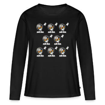 Billiard 8-Ball Pool Billiard Ball Dabbing Dance B - Women's Premium Organic Long Sleeve Shirt - black - Front - Julia (174cm)