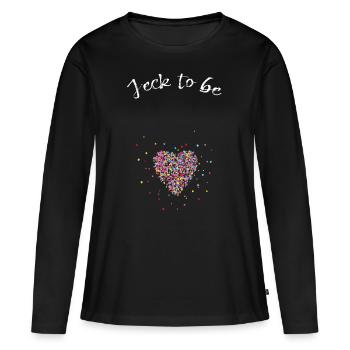 Fasnacht confettis Jeck future maman progéniture - T-shirt manches longues Premium bio Femme - noir - Devant - Julia (174cm)