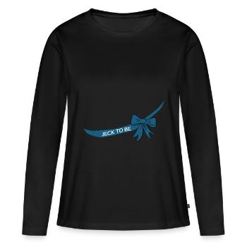 Carnaval Carnaval Confettis Bébé Ventre Progéniture - T-shirt manches longues Premium bio Femme - noir - Devant - Julia (174cm)