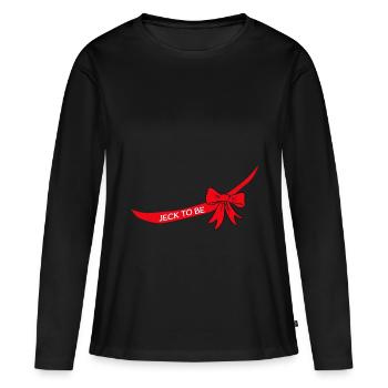 Carnival Fastelovend pregnancy belly mother - Women's Premium Organic Long Sleeve Shirt - black - Front - Julia (174cm)