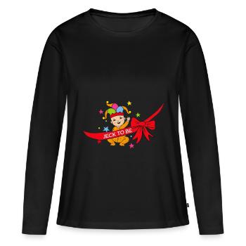 Carnival Fasnacht Baby belly expectant mom mother - Women's Premium Organic Long Sleeve Shirt - black - Front - Julia (174cm)