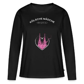 Kölsche Mädche Konfetti annonce la grossesse - T-shirt manches longues Premium bio Femme - noir - Devant - Julia (174cm)