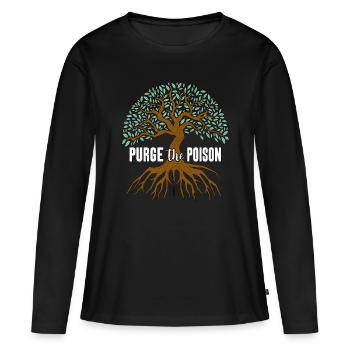 Global Warming Purge The Poison Climate Awareness - Frauen Premium Bio Langarmshirt - Schwarz - Vorne - Julia (174cm)