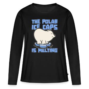 Global Warming The Polar Ice Caps Science Activism - Frauen Premium Bio Langarmshirt - Schwarz - Vorne - Julia (174cm)