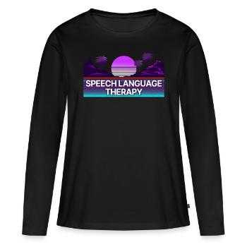 Speech Therapist Therapy Assistant - Frauen Premium Bio Langarmshirt - Schwarz - Vorne - Julia (174cm)