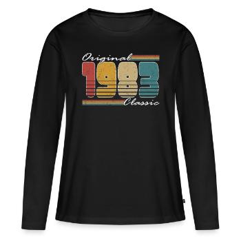 40th birthday born 1983 Original Classic 1983 - Women's Premium Organic Long Sleeve Shirt - black - Front - Julia (174cm)