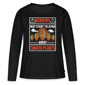 Tomate Cadeau Tomate Grower Tomates - T-shirt manches longues Premium bio Femme - noir - Devant - Julia (174cm)