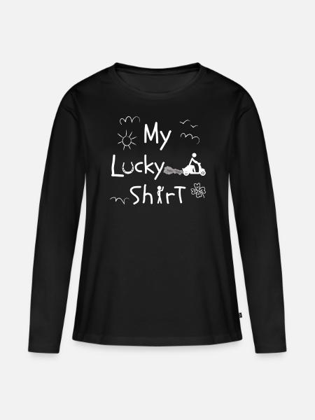 Rollerfahrer Mofa Moped Scooter-Fahrer lustiges - Frauen Premium Bio Langarmshirt - Schwarz