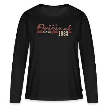 40th birthday born 1983 Original Since 1983 - Women's Premium Organic Long Sleeve Shirt - black - Front - Julia (174cm)