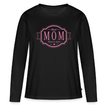 Best Mom since 1971 - Women's Premium Organic Long Sleeve Shirt - black - Front - Julia (174cm)