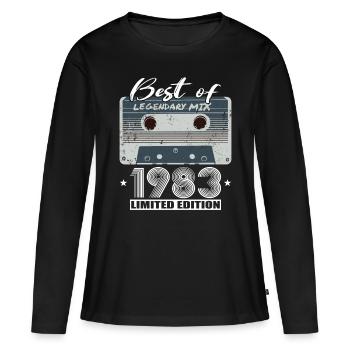 40th birthday born 1983 Best of 1983 - Women's Premium Organic Long Sleeve Shirt - black - Front - Julia (174cm)