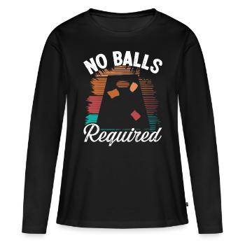 Cornhole Game No Balls required Tossing Player - Women's Premium Organic Long Sleeve Shirt - black - Front - Julia (174cm)