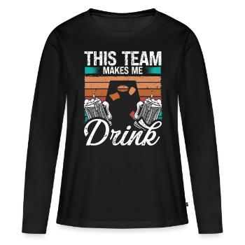 Cornhole Drinking Team Funny Cornhole Player - Frauen Premium Bio Langarmshirt - Schwarz - Vorne - Julia (174cm)