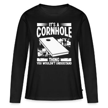 Cornhole Player c’est une chose Tosser Cornhole TeamC - T-shirt manches longues Premium bio Femme - noir - Devant - Julia (174cm)