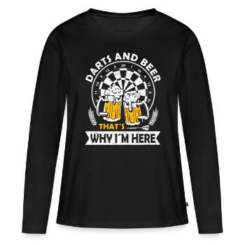 Dart Player Dart Board One Dart Competition Arrowd - Women's Premium Organic Long Sleeve Shirt - black - Front - Julia (174cm)