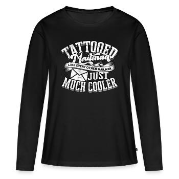 Postman Postman Post Gift Letter Parcel - Women's Premium Organic Long Sleeve Shirt - black - Front - Julia (174cm)