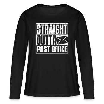 Postman Postman Post Gift Letter Parcel - Women's Premium Organic Long Sleeve Shirt - black - Front - Julia (174cm)