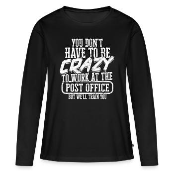 Postman Postman Post Gift Letter Parcel - Women's Premium Organic Long Sleeve Shirt - black - Front - Julia (174cm)