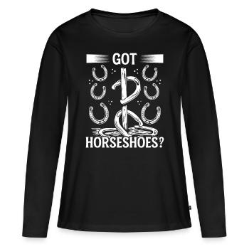 Got Horseshoe Pitching Game Tosser Tournament - Frauen Premium Bio Langarmshirt - Schwarz - Vorne - Julia (174cm)