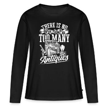 Antiquités Antiquités Antique Collector Antiquités - T-shirt manches longues Premium bio Femme - noir - Devant - Julia (174cm)