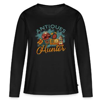 Antiquités Antiquités Antique Collector Antiquités - T-shirt manches longues Premium bio Femme - noir - Devant - Julia (174cm)
