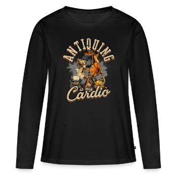 Antiquités Antiquités Antique Collector Antiquités - T-shirt manches longues Premium bio Femme - noir - Devant - Julia (174cm)