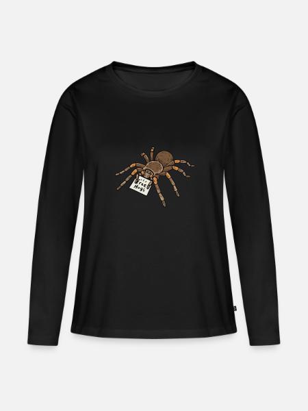 Vogelspinnen Terrarium Tarantel Free Hugs - Frauen Premium Bio Langarmshirt - Schwarz