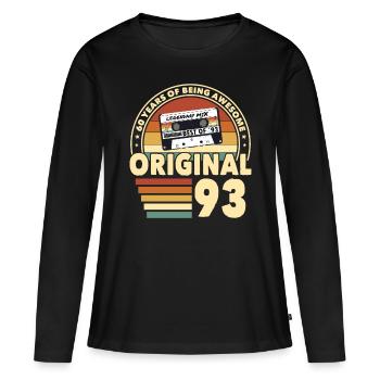30. Geburtstag Jahrgang 1993 Original 1993 - Frauen Premium Bio Langarmshirt - Schwarz - Vorne - Julia (174cm)