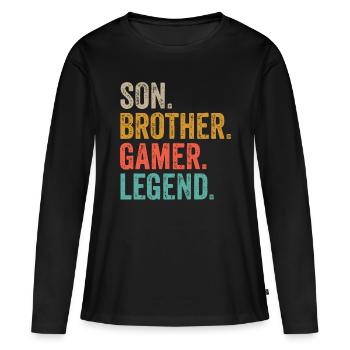 Spielgeschenke für Teenager Jungen 8-16 Jahre alt Christus - Frauen Premium Bio Langarmshirt - Schwarz - Vorne - Julia (174cm)
