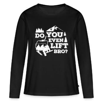 Drôle de ski Soulevez-vous même Bro Ski Giftdo you e - T-shirt manches longues Premium bio Femme - noir - Devant - Julia (174cm)