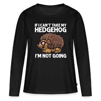 Cooler Igel für Männer Frauen Igel Liebhaber Hecke - Frauen Premium Bio Langarmshirt - Schwarz - Vorne - Julia (174cm)