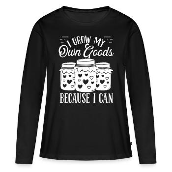 Canning Season Homesteading Food Homesteader - Frauen Premium Bio Langarmshirt - Schwarz - Vorne - Julia (174cm)