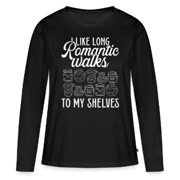 Homesteading Shelves Perservation Canning Season - Frauen Premium Bio Langarmshirt - Schwarz - Vorne - Julia (174cm)