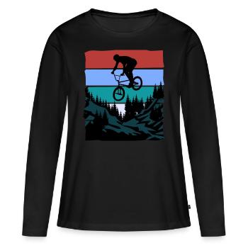 Unnamed Project 85 - Women's Premium Organic Long Sleeve Shirt - black - Front - Julia (174cm)