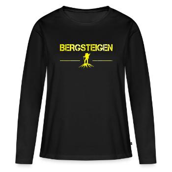 Bergsteigen - Frauen Premium Bio Langarmshirt - Schwarz - Vorne - Julia (174cm)