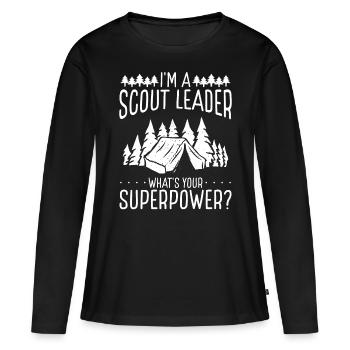 Scoutisme dans le A Scout Leader Boy Scouts Team LeadersS - T-shirt manches longues Premium bio Femme - noir - Devant - Julia (174cm)
