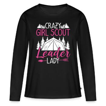 Scouting Girl Scout Leader Lady Scouting Team - Women's Premium Organic Long Sleeve Shirt - black - Front - Julia (174cm)