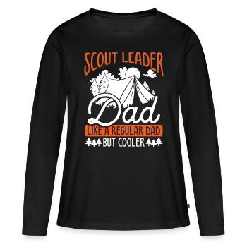 Scout Leader Dad Fathers Day Scouting Papa Scouts - Women's Premium Organic Long Sleeve Shirt - black - Front - Julia (174cm)