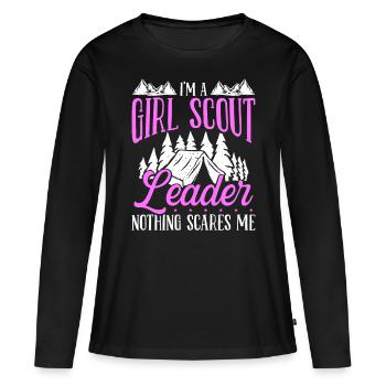 Girl Scout Leader Funny Scouting Club Scouts - Women's Premium Organic Long Sleeve Shirt - black - Front - Julia (174cm)