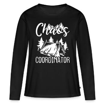 Scout Leader Chaos Girl Scout Leader Scouting - Women's Premium Organic Long Sleeve Shirt - black - Front - Julia (174cm)
