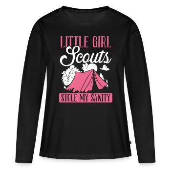 Girl Scout Leader Girl Scout stole my Sanity - Women's Premium Organic Long Sleeve Shirt - black - Front - Julia (174cm)